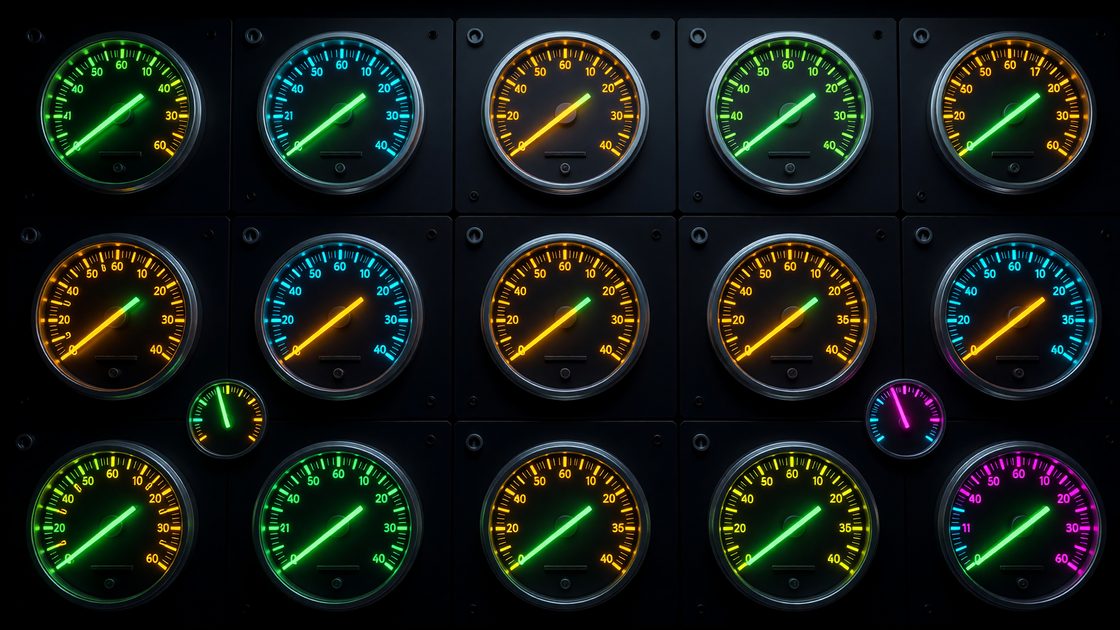 Dashboard showing Core Web Vitals scores with threshold indicators