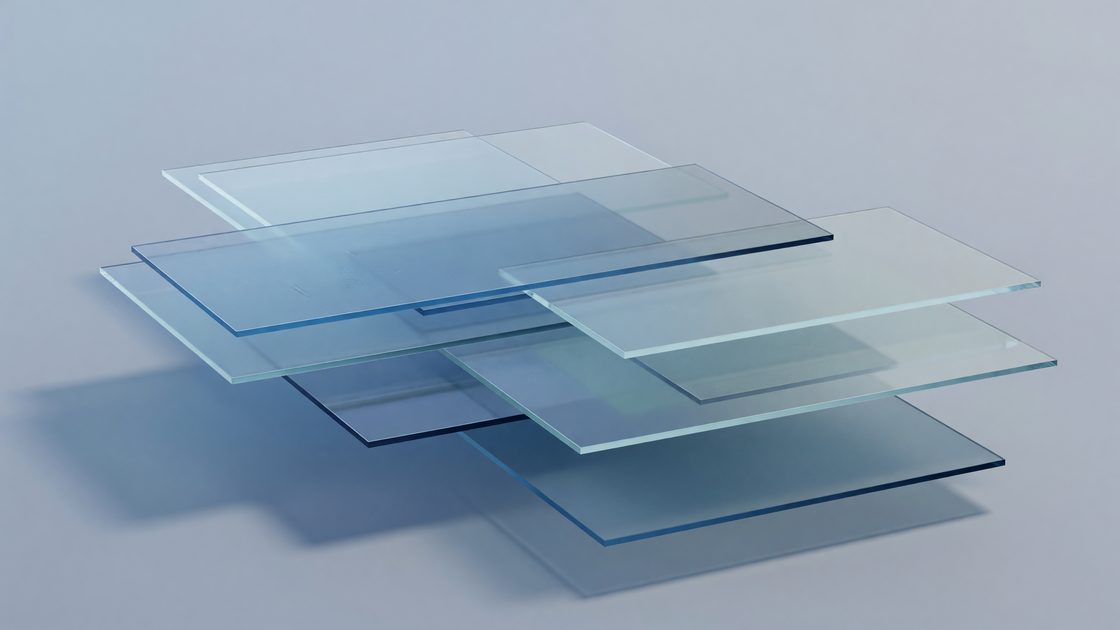 Abstract layered translucent panels in muted blues suggesting compiled stylesheet layers